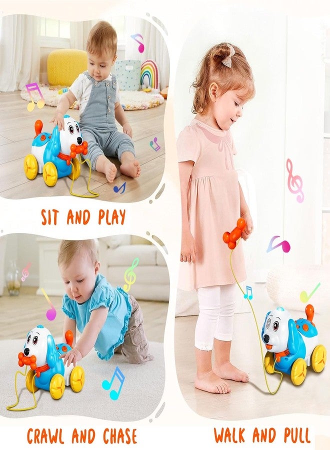 PLUSPOINT Doggy Musical Pull Along Toys with Light Music & Sounds Early Learning Developmental Educational Dog for Toddlers Activity & Walking Toys for Boys & Girls with Piggy Bank - Image 5